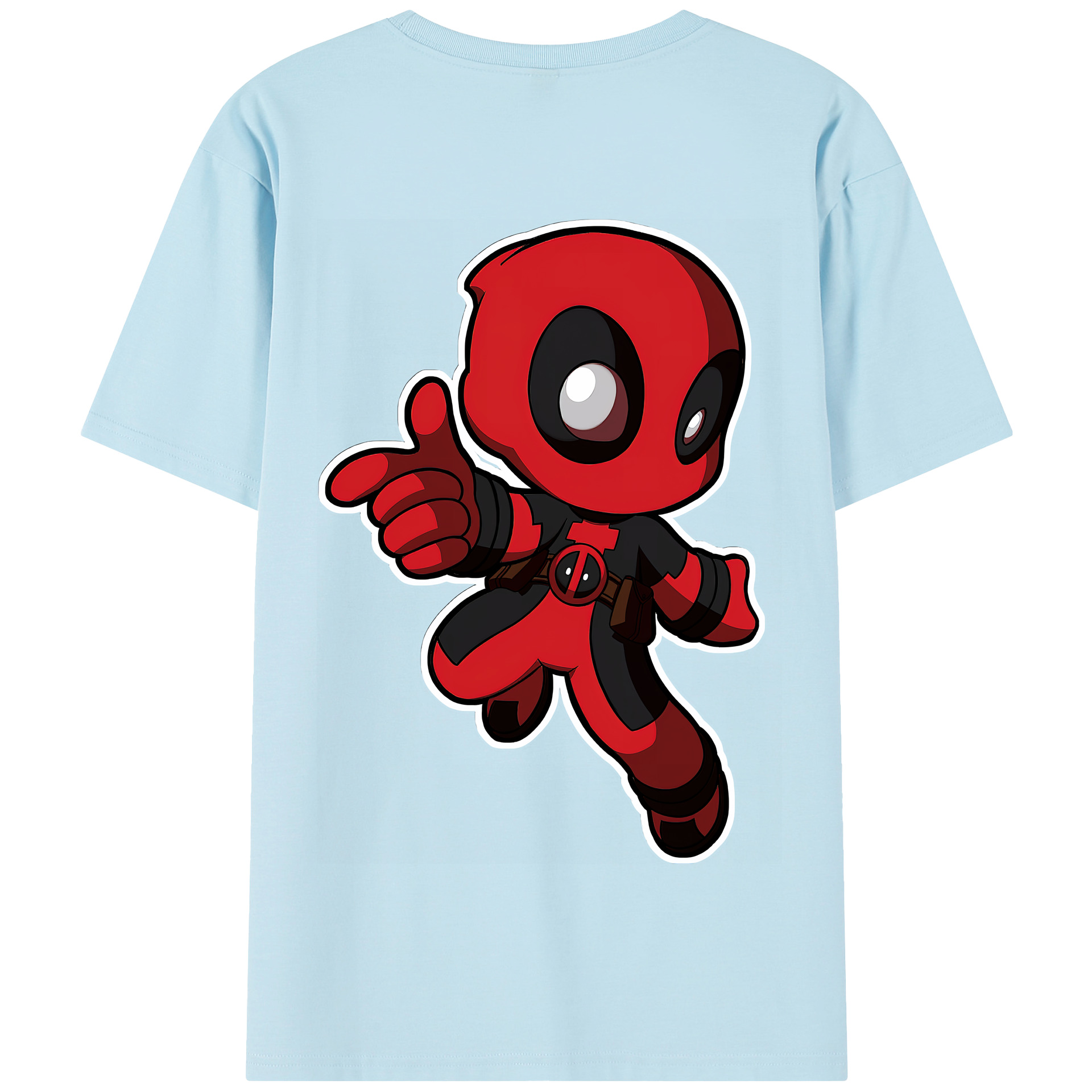 （画像用） Deadpool デッドプール 綿100％半袖Tシャツ（背面プリント）